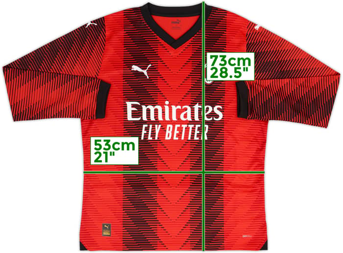 2023-24 AC Milan Home L/S Shirt - 10/10 - (L)
