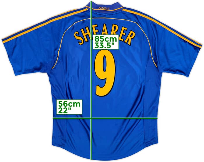 1998-99 Newcastle Away Shirt Shearer #9 - 8/10 - (XL)