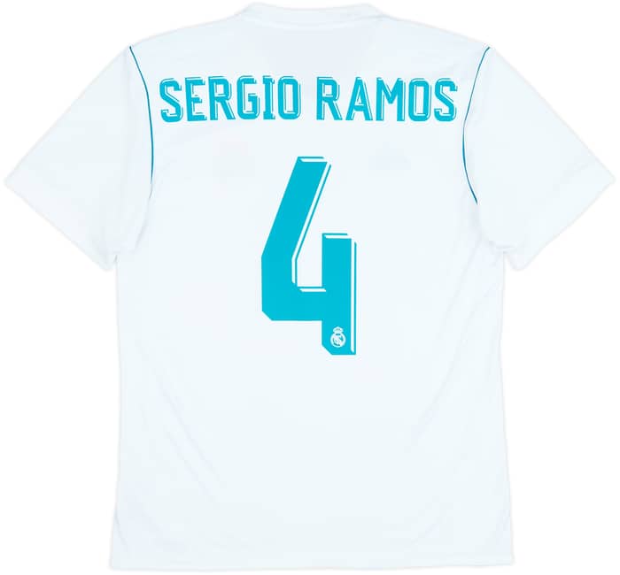 2017-18 Real Madrid Home Shirt Sergio Ramos #4 - 8/10 - (M)