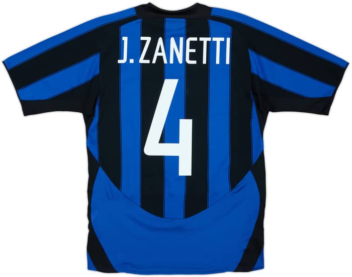 2003-04 Inter Milan Home Shirt J.Zanetti #4 - 7/10 - (S)