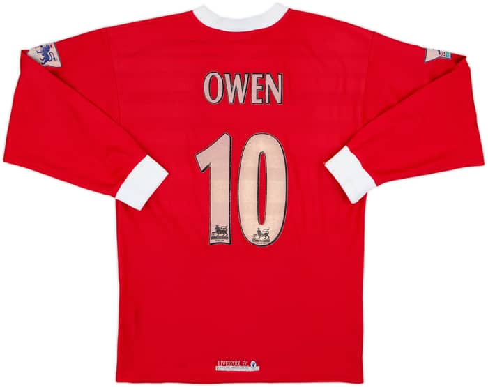 1998-00 Liverpool Home L/S Shirt Owen #10 - 6/10 - (M)