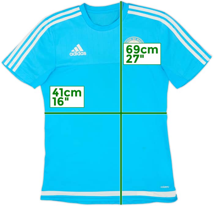 2015-16 Olympique Marseille adizero Training Shirt - 7/10 - (S)