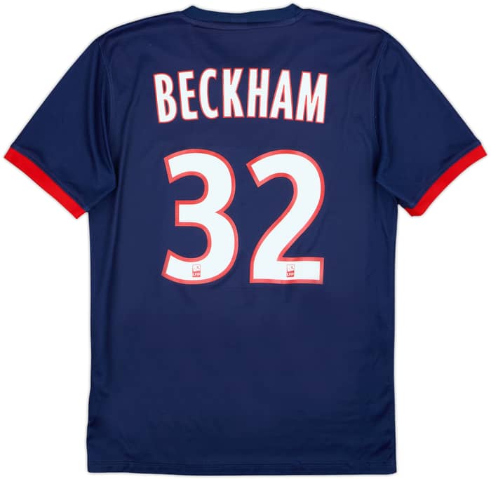 2013-14 Paris Saint-Germain Home Shirt Beckham #32 - 6/10 - (S)