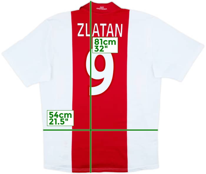 2001-02 Ajax Home Shirt Zlatan #9 - 6/10 - (L)