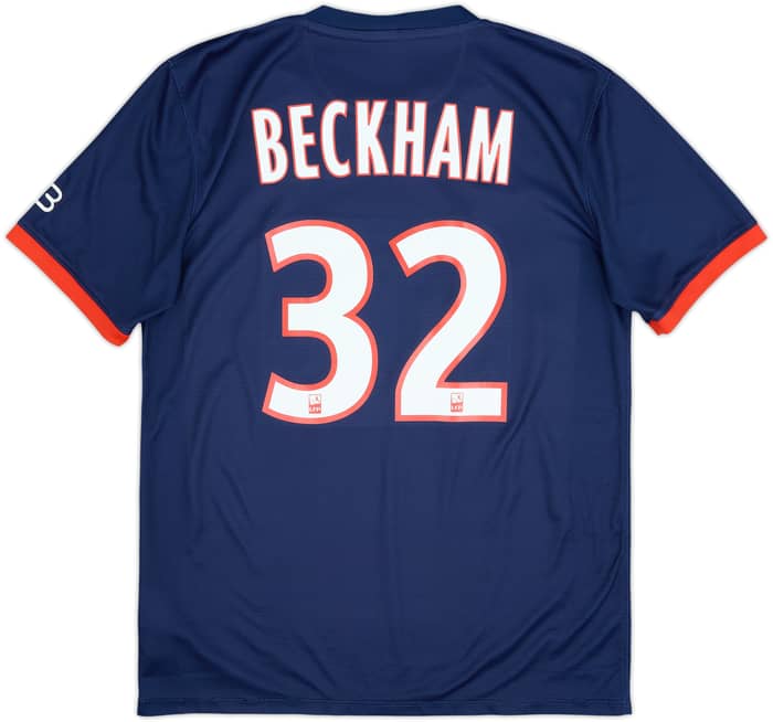 2013-14 Paris Saint-Germain Home Shirt Beckham #32 - 6/10 - (M)