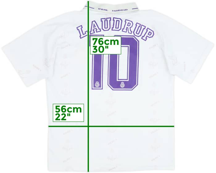 1994-96 Real Madrid Home Shirt Laudrup #10 - 7/10 - (XL)