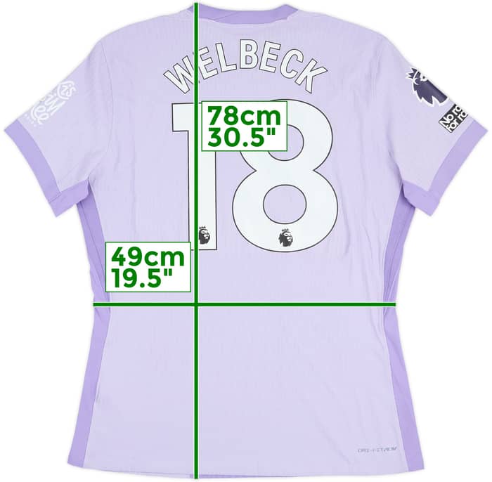 2025-26 Brighton Match Issue Away Shirt Welbeck #18