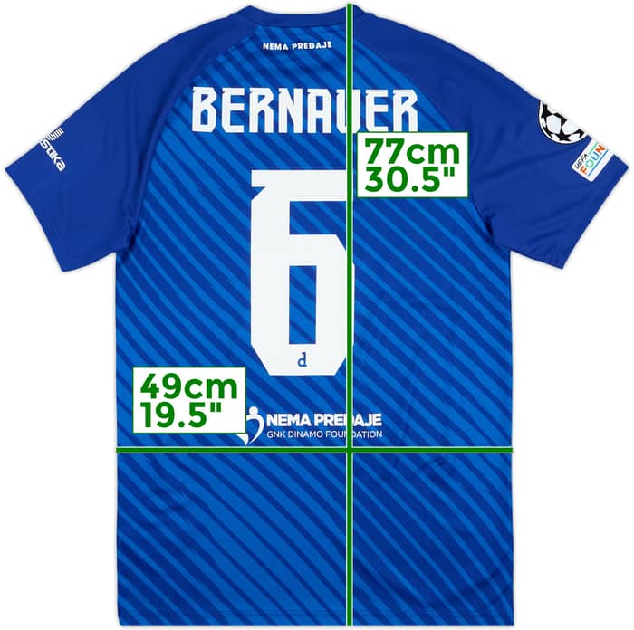 2024-25 Dinamo Zagreb Match Issue Champions League Home Shirt Bernauer #6