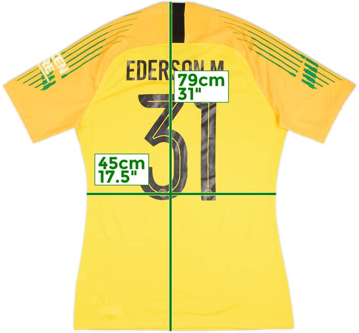 2018-19 Manchester City Match Issue FA Cup GK Shirt Ederson M. #31