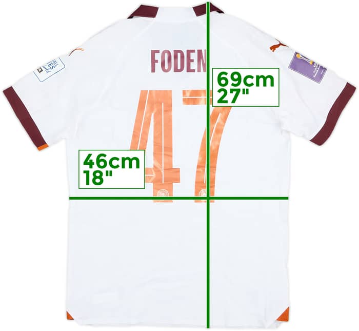 2023-24 Manchester City Match Issue Club World Cup Away Shirt Foden #47