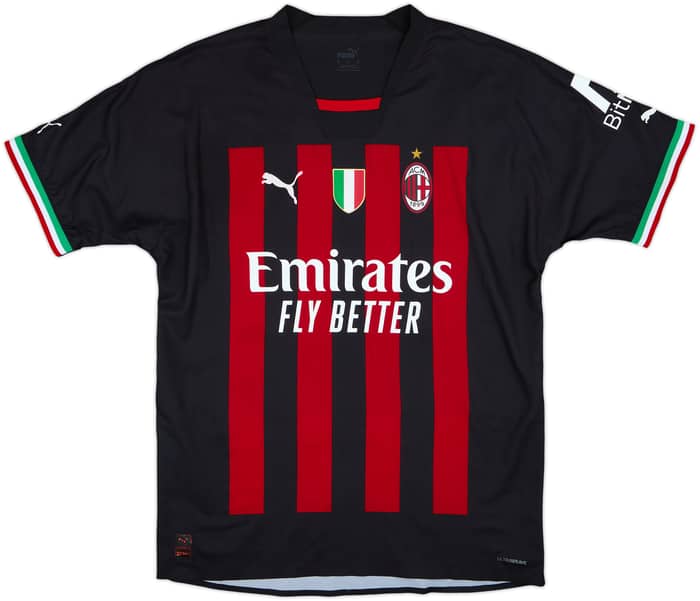 2022-23 AC Milan Authentic Home Shirt Tonali #8 - 8/10 - (XL)