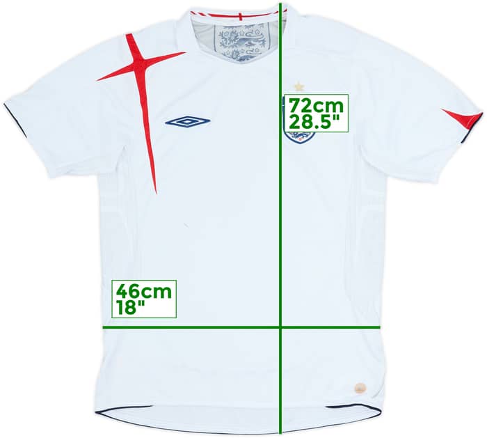 2005-07 England Home Shirt - 5/10 - (M)