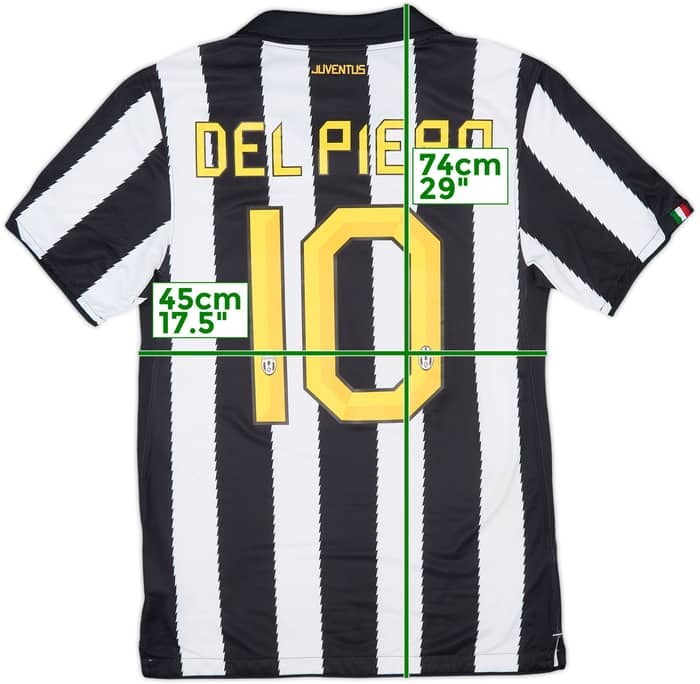 2010-11 Juventus Home Shirt Del Piero #10 - 8/10 - (S)