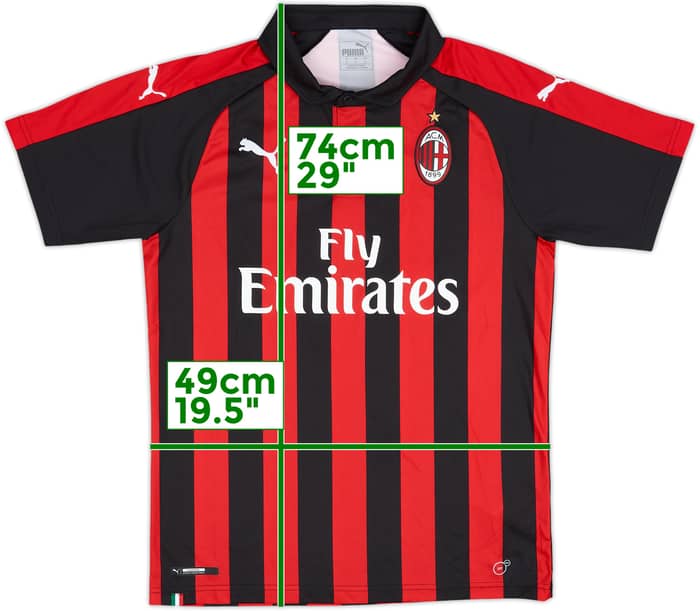 2018-19 AC Milan Home Shirt - 10/10 - (M)
