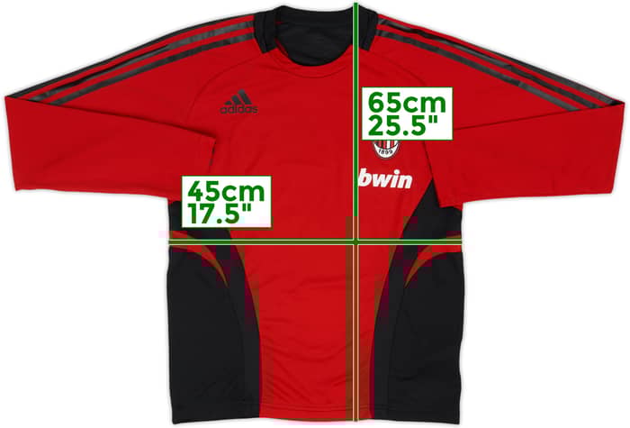 2008-09 AC Milan adidas Training L/S Shirt - 8/10 - (S)