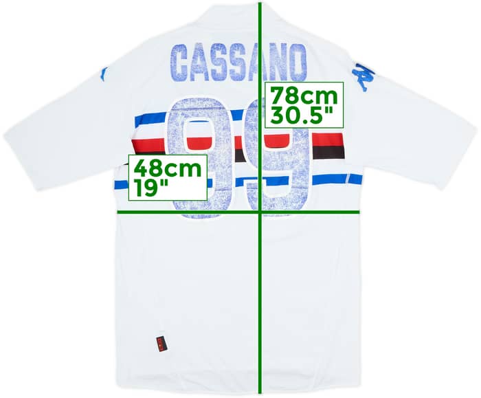 2007-08 Sampdoria Away Shirt Cassano #99 - 4/10 - (XL)