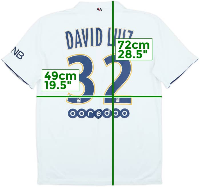 Camiseta de visitante del Paris Saint-Germain 2014-15 David Luiz #32 - 5/10 - (M)