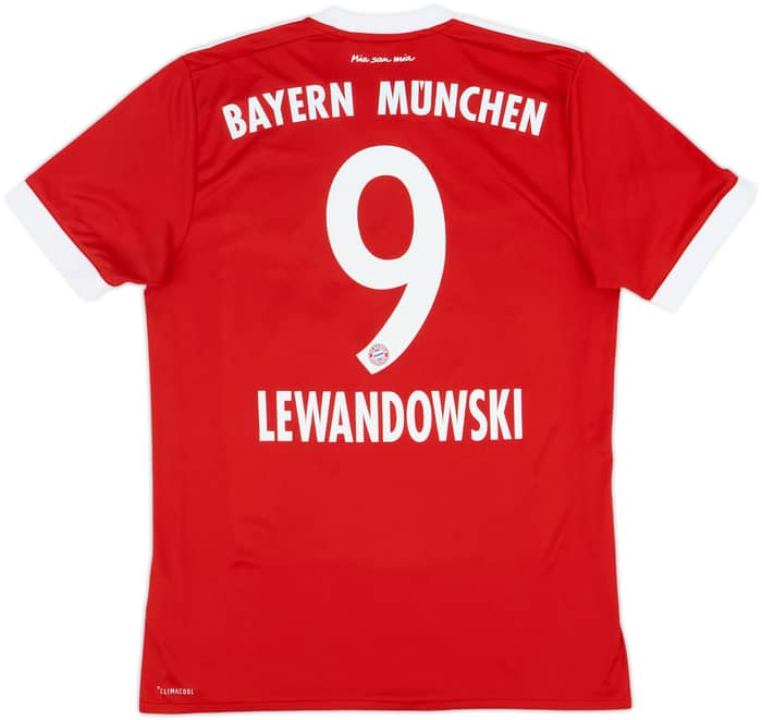 2017-18 Bayern Munich Home Shirt Lewandowski #9 - 8/10 - (S)