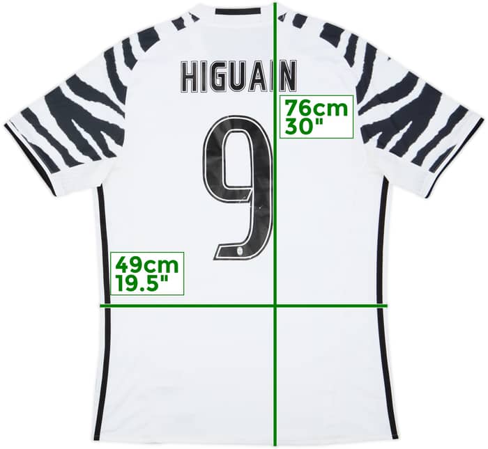 2016-17 Juventus Third Shirt Higuain #9 - 7/10 - (M)