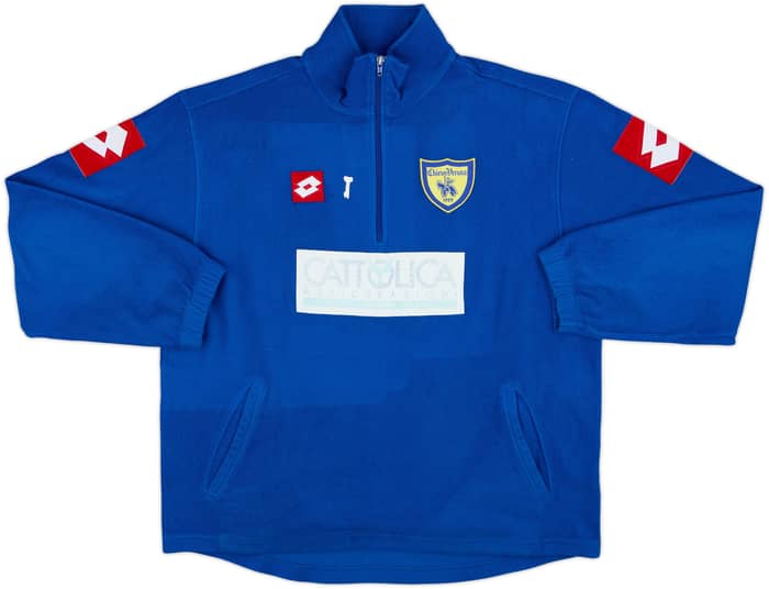 2007-08 Chievo Verona Lotto 1/4 Zip Fleece Drill Top - 4/10 - (XL)