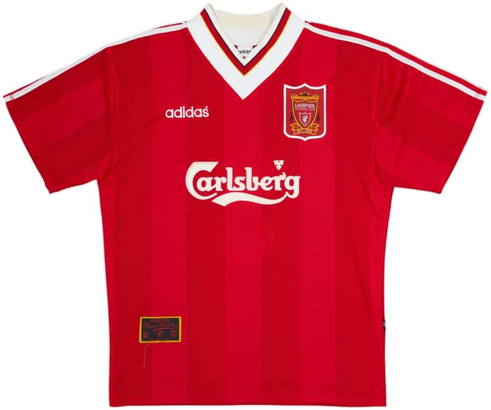1995-96 Liverpool Maillot Domicile Rush #9 - 8/10 - (L)