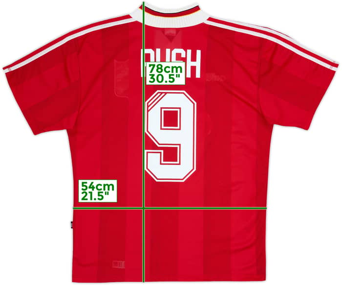 1995-96 Liverpool Maillot Domicile Rush #9 - 8/10 - (L)