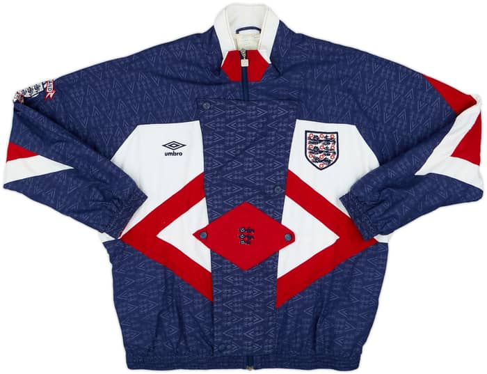 1990-92 England Umbro Track Jacket - 9/10 - (XXL)