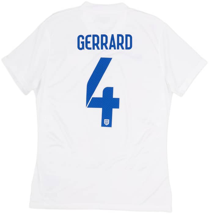 2014-15 England Authentic Home Shirt Gerrard #4 - 9/10 - (L)