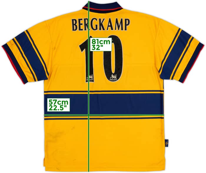 1997-99 Arsenal Away Shirt Bergkamp #10 - 5/10 - (XL)