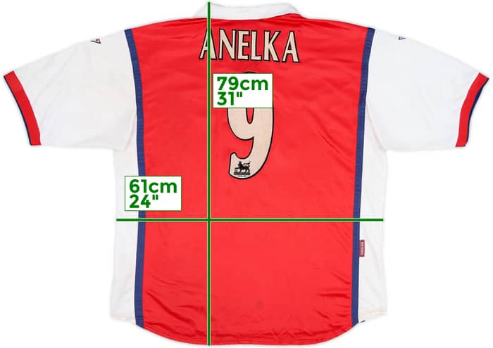 1998-99 Arsenal Home Shirt Anelka #9 - 5/10 - (XL)