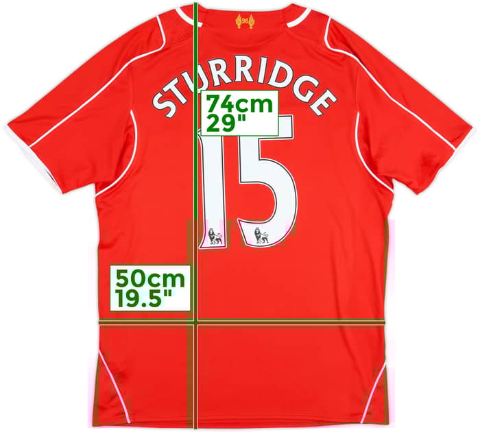 2014-15 Liverpool Home Shirt Sturridge #15 - 8/10 - (M)