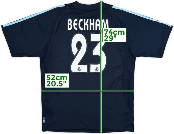 2003-04 Real Madrid Away Shirt Beckham #23 - 7/10 - (M)