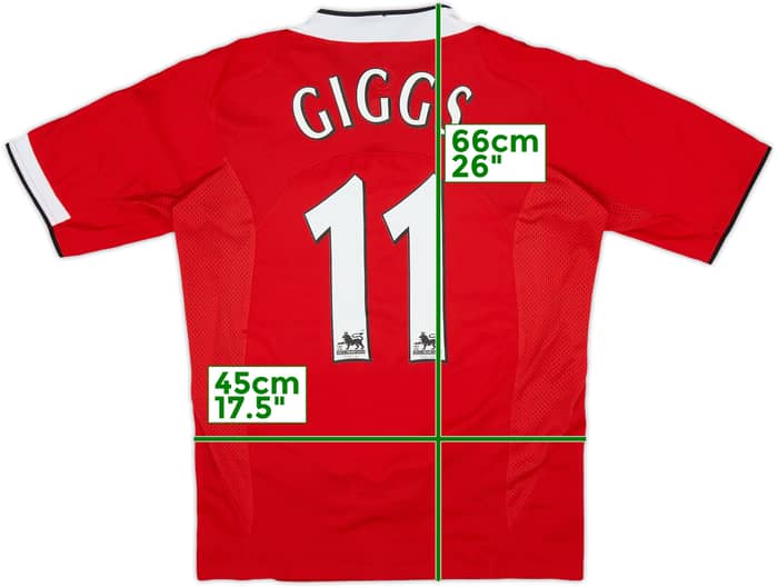 2004-06 Manchester United Home Shirt Giggs #11 - 8/10 - (S)