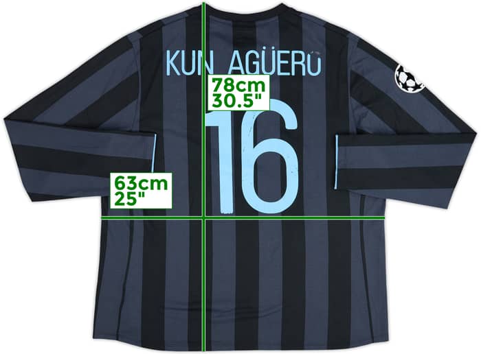2012-13 Manchester City Third L/S Shirt Kun Augero #16 - 5/10 - (XXL)