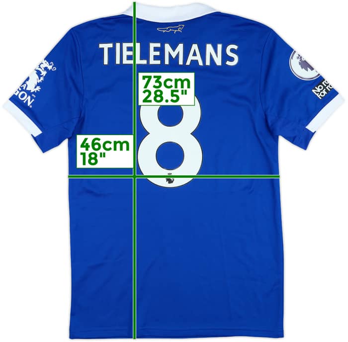 2022-23 Leicester Match Issue Home Shirt Tielemans #8