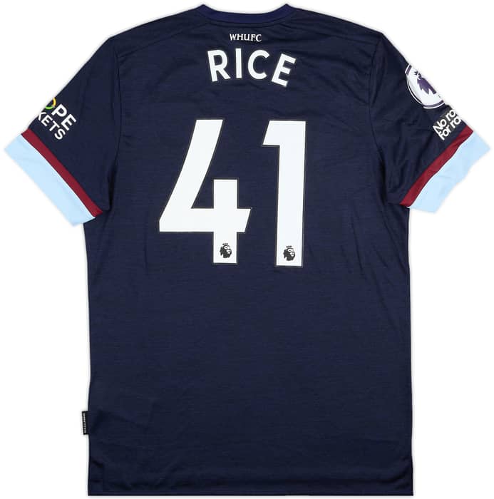 2021-22 West Ham Match Issue Third Shirt Rice #41
