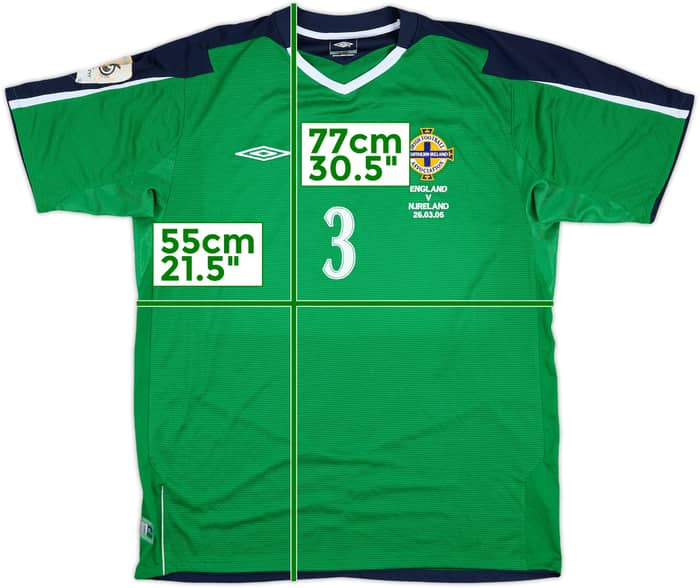 2005 Northern Ireland Match Issue Home Shirt #3 (Capaldi)