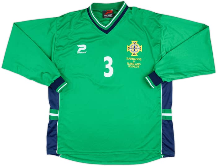 2004 Northern Ireland Match Issue Home L/S Shirt #3 (Capaldi)