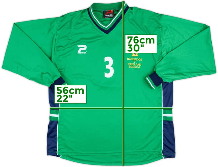 2004 Northern Ireland Match Issue Home L/S Shirt #3 (Capaldi)
