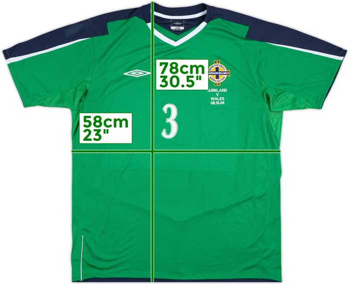 2005 Northern Ireland Match Issue Home Shirt #3 (Capaldi)