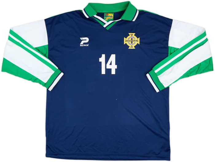 2000-02 Northern Ireland Match Issue Away L/S Shirt #14