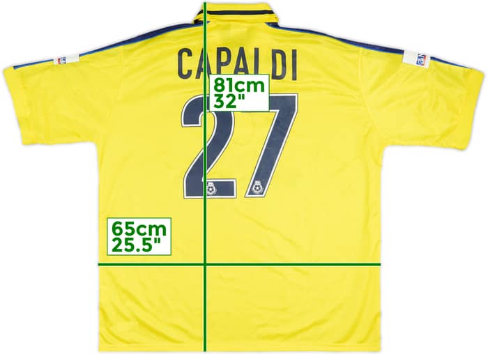 2000-01 Birmingham Match Issue Away Shirt Capaldi #27