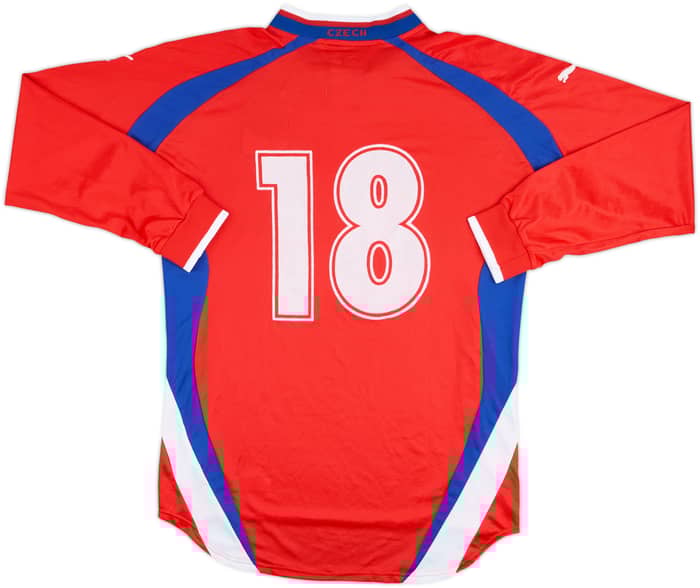 2001 Czech Republic Match Issue Home L/S Shirt #18 (Rada)