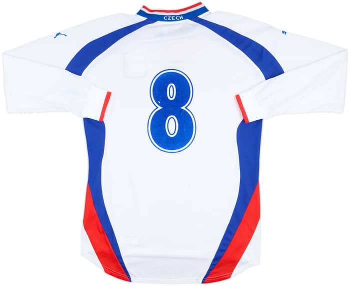 2001 Czech Republic Match Issue Away L/S Shirt #8 (Poborsky)