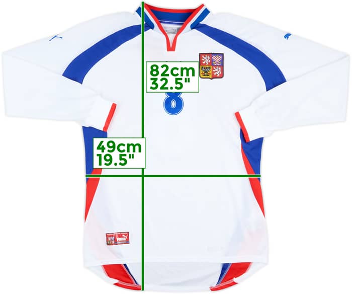 2001 Czech Republic Match Issue Away L/S Shirt #8 (Poborsky)