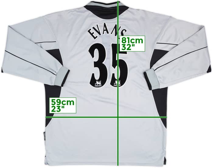 1999-00 Chelsea Match Issue GK Shirt Evans #35