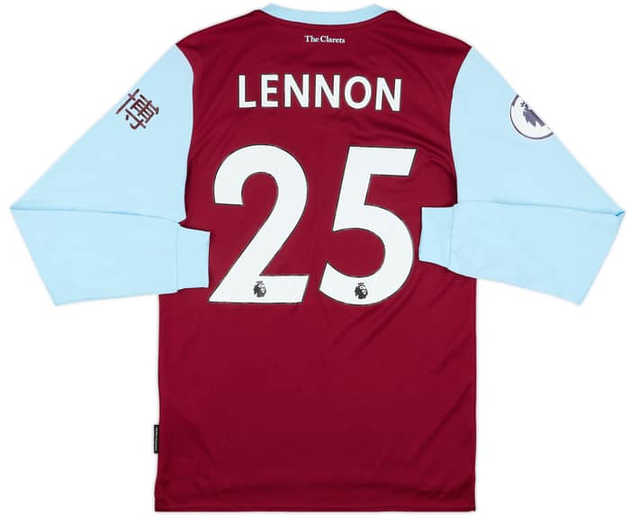 2019-20 Burnley Match Issue Home L/S Shirt Lennon #25