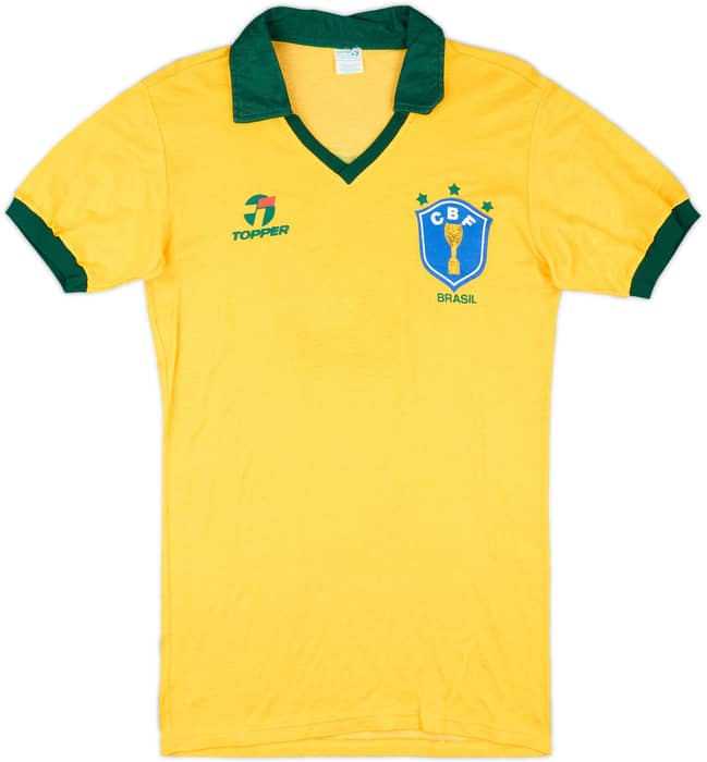 1985-88 Brazil Match Issue Home Shirt #2