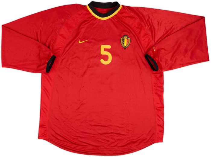 2000 Belgium Match Issue Home L/S Shirt #5 (Clement)