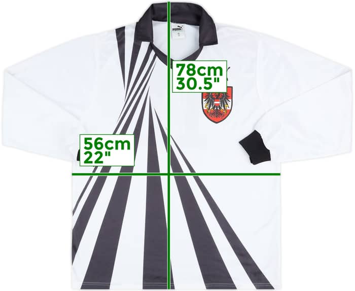 1994 Austria U-21 Match Worn Home L/S Shirt #11 (Haas)